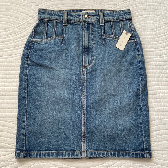Anthropologie Favorite Daughter The JORDIE Denim Mini Skirt 24 XS NEW With Tag - Picture 3 of 17